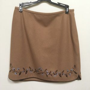 Ann Taylor Tan Wool Skirt